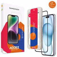 Accezz Triple Strong Full Cover Glas Screenprotector met applicator Apple iPhone 14 Pro Max / 15 Plus / 16 Plus - Transparant