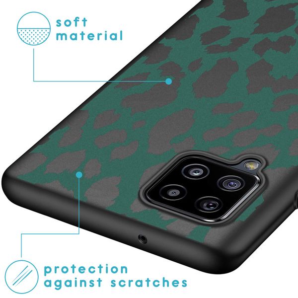 imoshion Design hoesje Samsung Galaxy A42 - Luipaard - Groen / Zwart