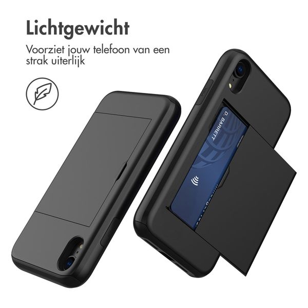 imoshion Backcover met pasjeshouder Apple iPhone Xr - Zwart