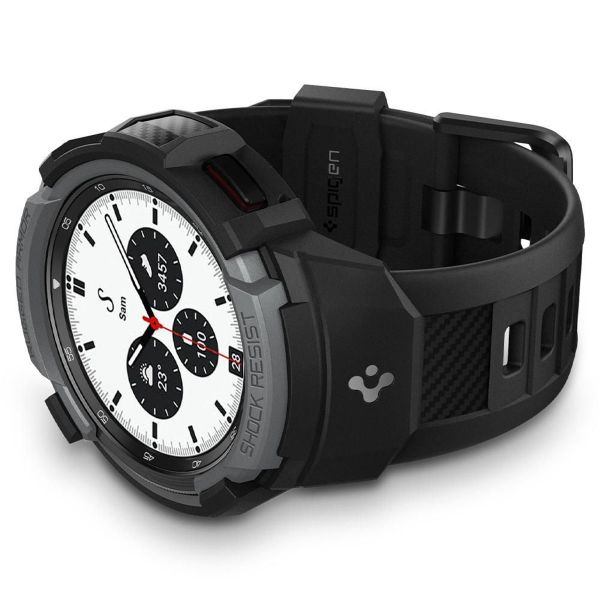 Spigen Rugged Armor™ Pro Case Samsung Galaxy Watch 4 - 42 mm - Charcoal Gray