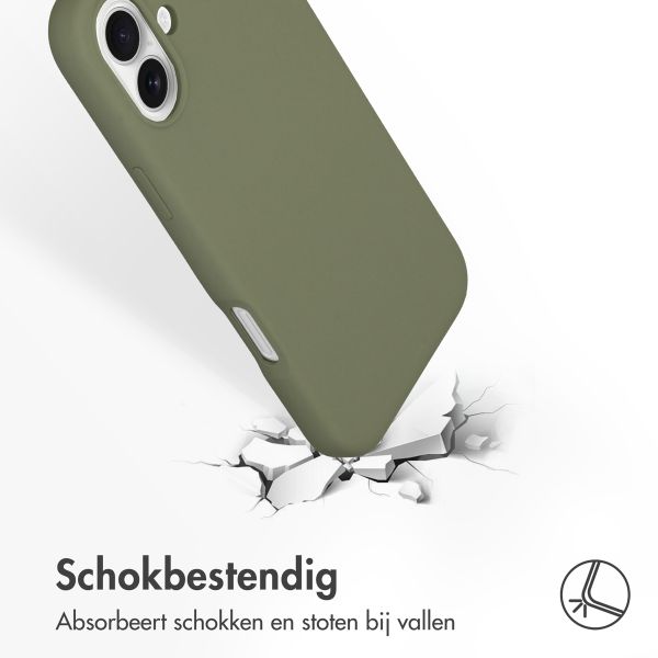 Accezz Liquid Silicone Backcover met MagSafe Apple iPhone 16 - Cooper Green