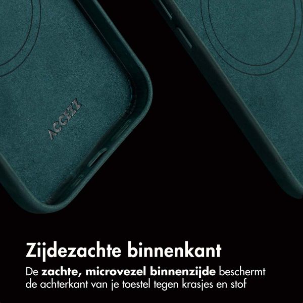 Accezz Vintage Leather Magsafe Backcover Apple iPhone 13 - Smokey Green