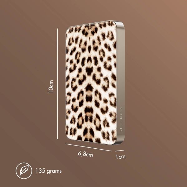 Selencia Vivid Powerbank 5,000 mAh - Wireless Powerbank - MagSafe and Qi - Desert Gold / Wild Leo