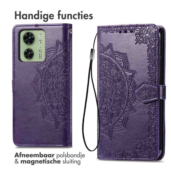 imoshion Mandala Bookcase Motorola Edge 40 - Paars