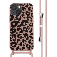 imoshion Siliconen design hoesje met koord Apple iPhone 13 Mini - Animal Pink