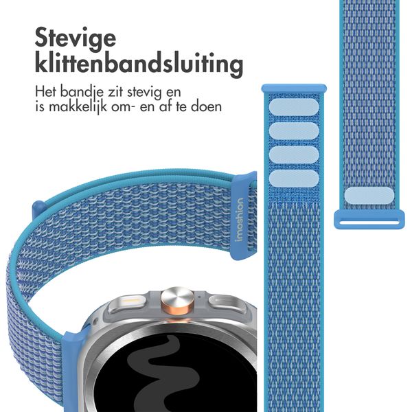 imoshion Nylon bandje Samsung Galaxy Watch Ultra (2024/2025) - Marineblauw
