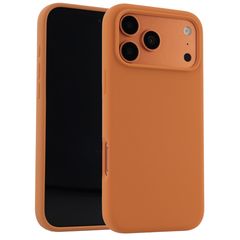 Accezz Liquid Silicone Backcover met MagSafe Apple iPhone 17 Pro - Oranje