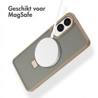 Accezz Ring Stand Backcover met MagSafe Samsung Galaxy S25 Edge - Bruin