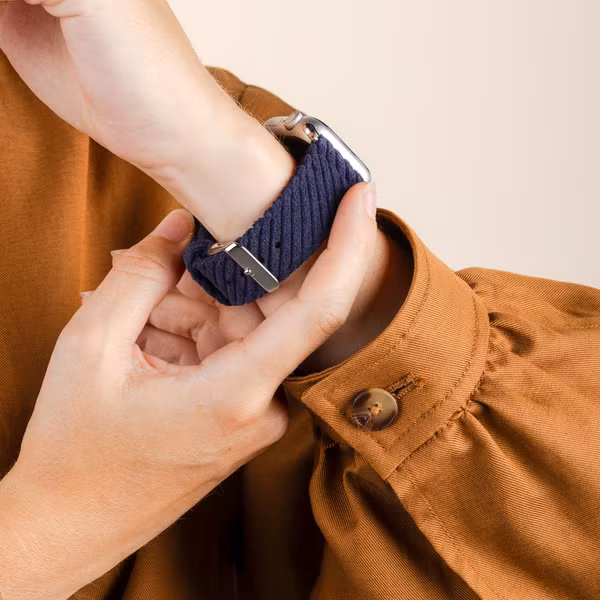 imoshion Corduroy strap Apple Watch | 44/45/46/49 mm - Dark Blue