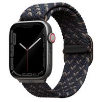 Uniq Aspen Designer Edition Braided bandje Apple Watch Series 1 t/m 10 / SE / Ultra (2) (44/45/46/49 mm) - Obsidian Blue