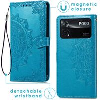 imoshion Mandala Bookcase Xiaomi Poco X4 Pro 5G - Turquoise