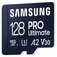 Samsung PRO Ultimate microSD - 128GB - inclusief SD adapter - UHS-I/U3/Full HD/4K UHD