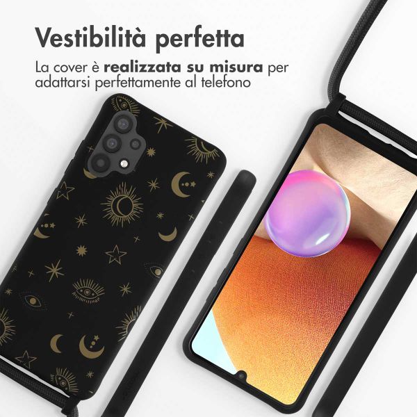 imoshion Siliconen design hoesje met koord Samsung Galaxy A32 (4G) - Sky Black