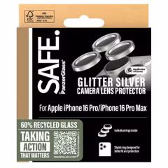 SAFE by PanzerGlass Camera Lens Protector Apple iPhone 16 Pro / 16 Pro Max - Glitter Silver