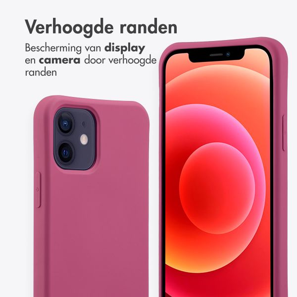 imoshion Color Backcover met afneembaar koord MagSafe Apple iPhone 12 (Pro) - Raspberry