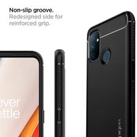 Spigen Rugged Armor Backcover OnePlus Nord N100 - Zwart