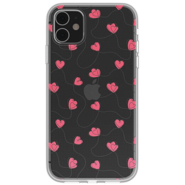 imoshion  Design hoesje iPhone 11 - Dusty Rose Connected Hearts