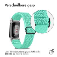 imoshion Elastisch nylon bandje Fitbit Charge 5 / Charge 6 - Mintgroen