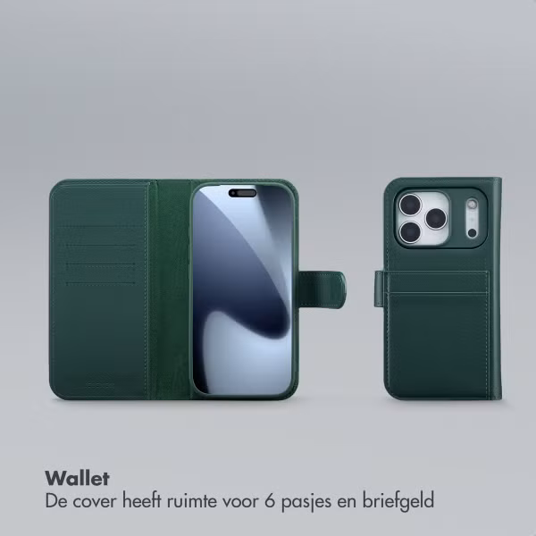 Selencia Olyn Uitneembare Bookcase met MagSafe Apple iPhone 17 Pro - Groen