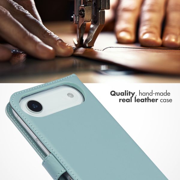 Selencia Genuine Leather Book Case Apple iPhone Air - Air Blue