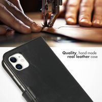 Selencia Genuine Leather Book Case Apple iPhone 11 - Black