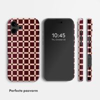 Selencia Vivid Backcover met MagSafe Apple iPhone 16 - Check This Burgundy