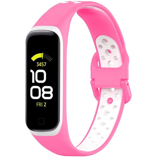 imoshion Siliconen sport bandje Samsung Galaxy Fit 2 - Roze / Wit