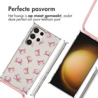 imoshion Design hoesje met koord Samsung Galaxy S23 Ultra - Crab Watercolor