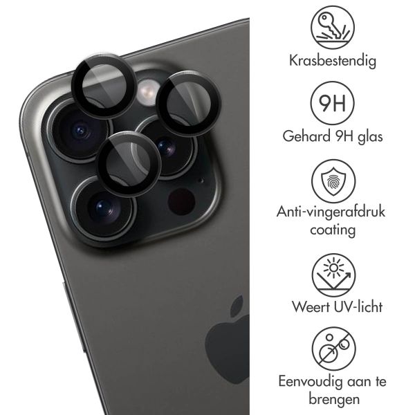 imoshion 2 Pack Camera lens protector Apple iPhone 15 Pro / 15 Pro Max - Black Titanium