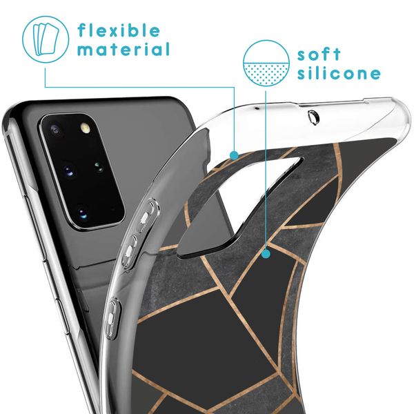 imoshion Design hoesje Samsung Galaxy S20 Plus - Grafisch Koper / Zwart