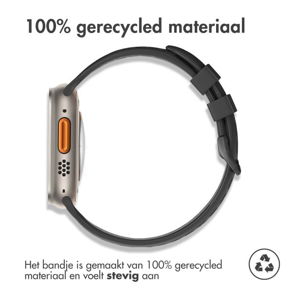 imoshion Siliconen sport bandje gesp Apple Watch Series 1 t/m 11 / SE / Ultra (44/45/46/49 mm) - Zwart / Grijs