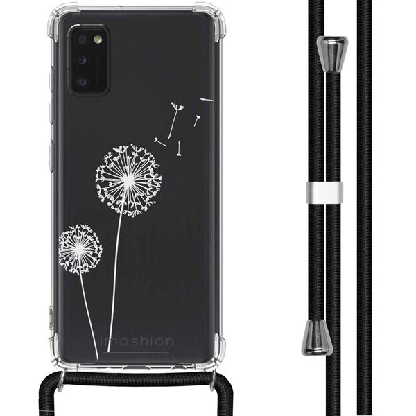 imoshion Design hoesje met koord Samsung Galaxy A41 - Paardenbloem - Wit