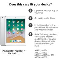 Accezz QWERTY Bluetooth Keyboard Bookcase Apple iPad (2018)/(2017)/Air(2)