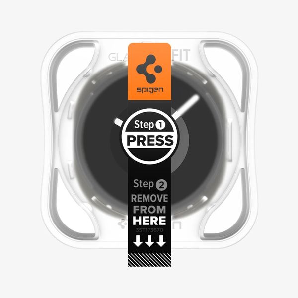 Spigen EZ FIT Glas.tR Screenprotector met applicator Samsung Galaxy Watch 9 / Watch 8 - 44 mm - Transparant
