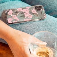imoshion Design hoesje Apple iPhone SE (2022 / 2020) / 8 / 7 / 6s - Bloem - Roze / Groen