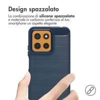 imoshion Brushed Backcover Motorola Moto G15 / G15 Power - Donkerblauw