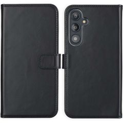 Selencia Echt Leren Bookcase Samsung Galaxy S24 FE - Zwart