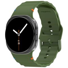 imoshion Wave Siliconenband Samsung Galaxy Watch 8 (40/44mm) / Classic (46mm) - Donkergroen