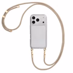 Selencia Universeel Telefoonkoord met 2 haken - verstelbaar - Beige