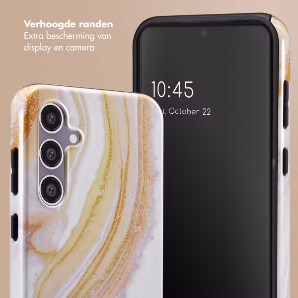 Selencia Vivid Backcover Samsung Galaxy S23 FE - Chic Marble Gold