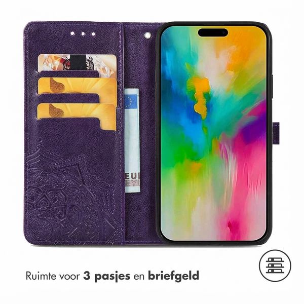 imoshion Mandala Bookcase Apple iPhone 16 - Paars