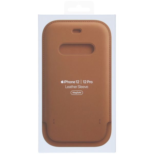 Apple Leather Sleeve MagSafe Apple iPhone 12 (Pro) - Saddle Brown