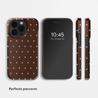 Selencia Vivid Backcover Apple iPhone 14 Pro - Happy Dots Chocolate