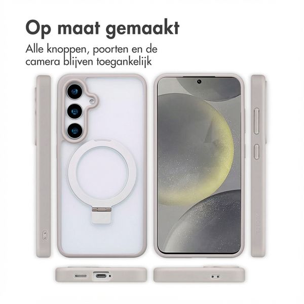 Accezz Ring Stand Backcover met MagSafe Samsung Galaxy S24 - Grijs