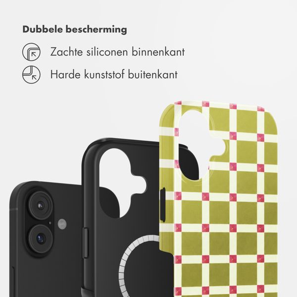 Selencia Vivid Backcover met MagSafe Apple iPhone 17 - Check This Olive