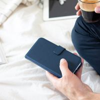 Selencia Echt Leren Bookcase Apple iPhone 11 - Blauw