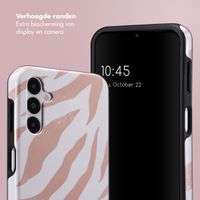 Selencia Vivid Tough Backcover Samsung Galaxy A14 (5G/4G) - Colorful Zebra Old Pink