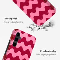 Selencia Vivid Tough Backcover Samsung Galaxy A34 - Wave Vibes Lipstick