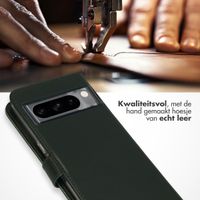 Selencia Echt Lederen Bookcase Google Pixel 8 Pro - Groen