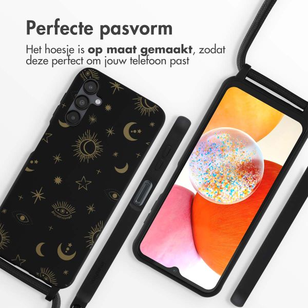 imoshion Siliconen design hoesje met koord Samsung Galaxy A14 (5G/4G) - Sky Black